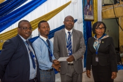 The-Bursar-Prof.-Adeyemi-and-Deputy-Bursar-presenting-award-to-RUN-Student
